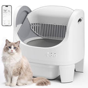 Smart Open-Top Self-Cleaning Litter Box with App Control