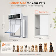 Smart Automatic Dog Door with Timer & Anti-Pinch Sensor