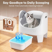 Smart Open-Top Self-Cleaning Litter Box with App Control
