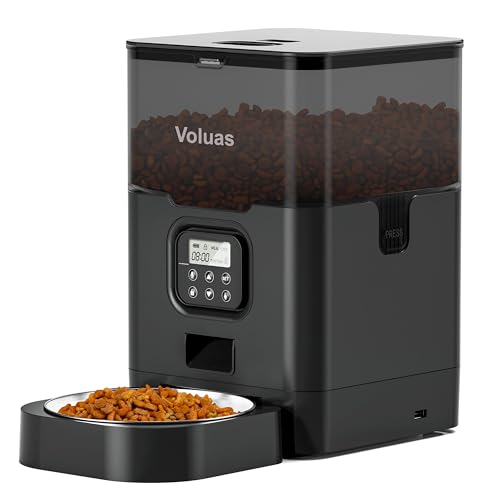 VOLUAS Automatic Pet Feeder with Timed Dry Food Dispensing