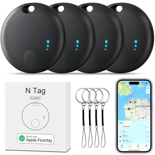 4-Pack Bluetooth Tracker Tags with Find My for iOS