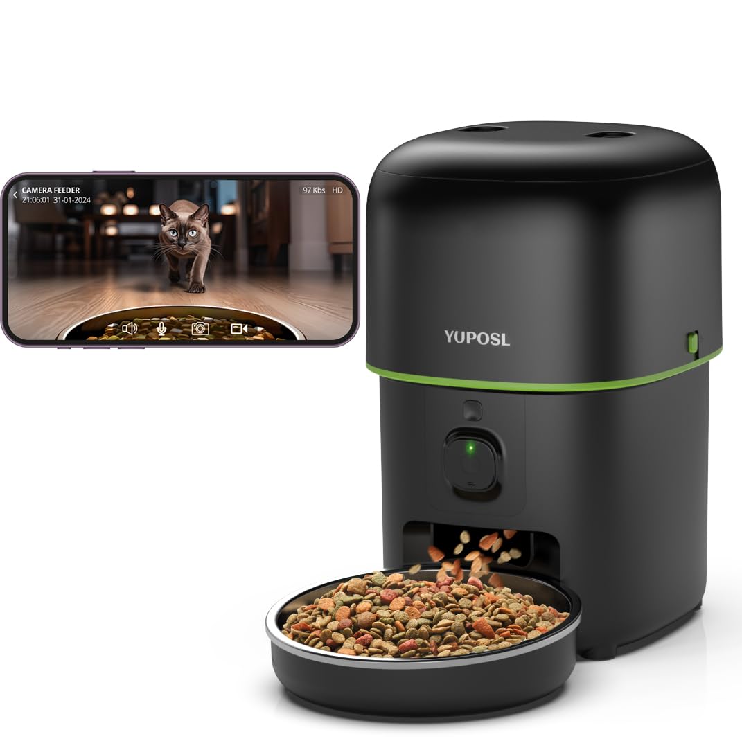 Yuposl Automatic Pet Feeder with 180-Day Battery Life