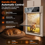 Smart Automatic Dog Door with Timer & Anti-Pinch Sensor