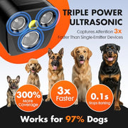 YUYQA 3X Ultrasonic Dog Bark Deterrent for Bark Control