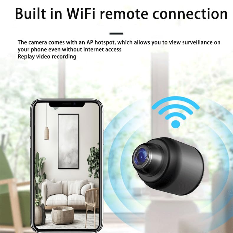 1080P WiFi Mini Pet Camera with Motion Detection & SD Storage
