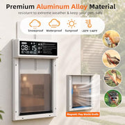 Smart Automatic Dog Door with Timer & Anti-Pinch Sensor