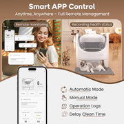 Smart Open-Top Self-Cleaning Litter Box with App Control