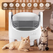 Smart Open-Top Self-Cleaning Litter Box with App Control