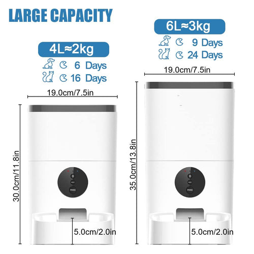 cyhymq 4/6L Smart Automatic Pet Feeder for Cats & Dogs