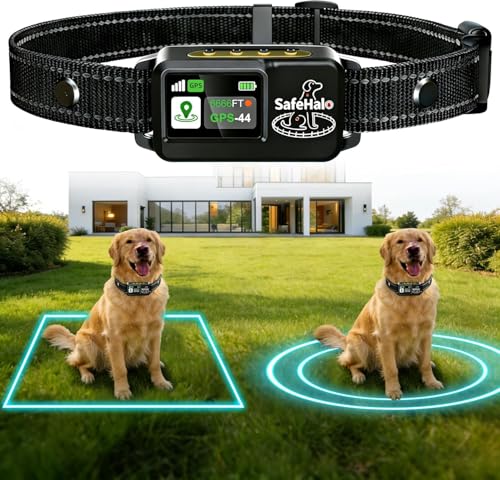 Safehalo Wireless GPS Dog Fence Collar with 48H Battery
