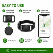 Waterproof GPS Dog Collar with Apple Find My, No Monthly Fee