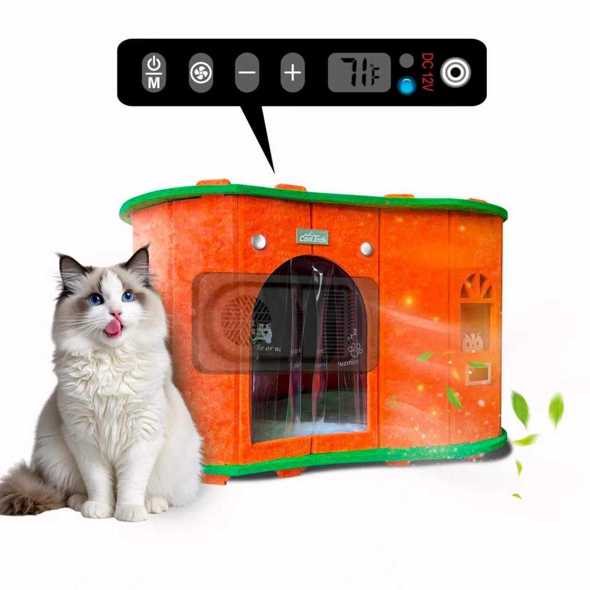 4-Season Heated & Cooled Pet House for Small Dogs & Cats