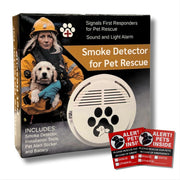 Pet Smoke Detector Alarm with Pet Rescue Safety Sticker