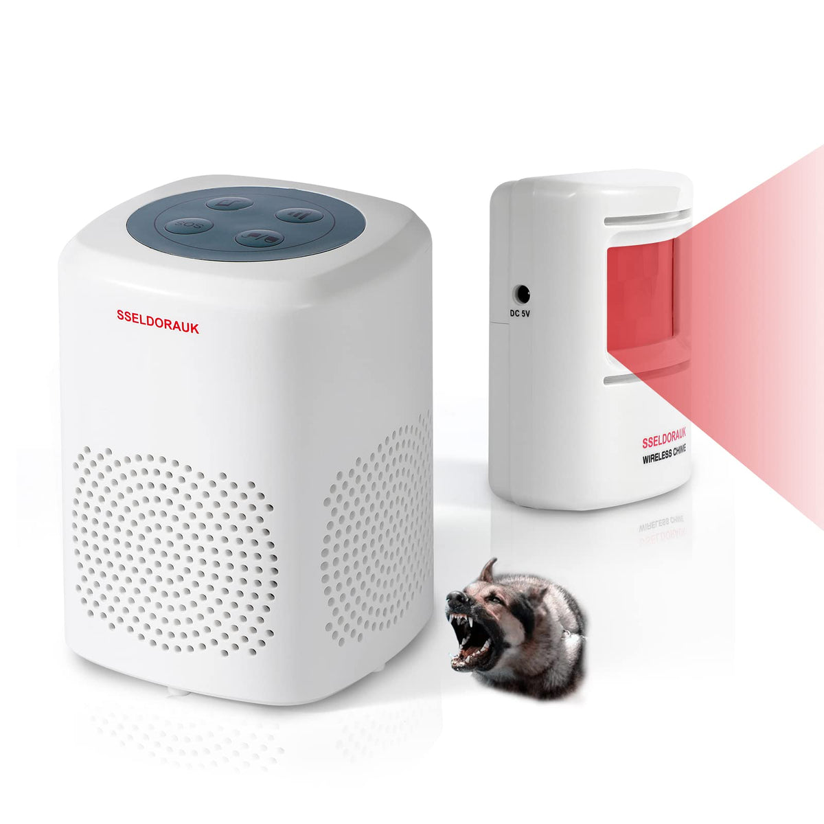 S SELDORAUK Wireless Dog Barking Alarm with 1000FT Sensor
