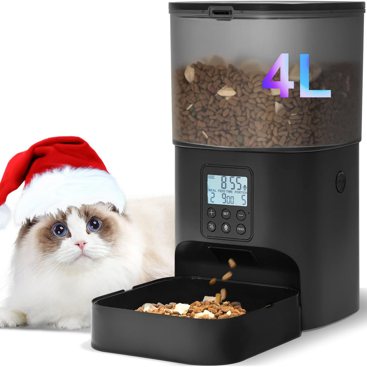 ANDOLL HOME 4L Automatic Pet Feeder with Timed Dispensing