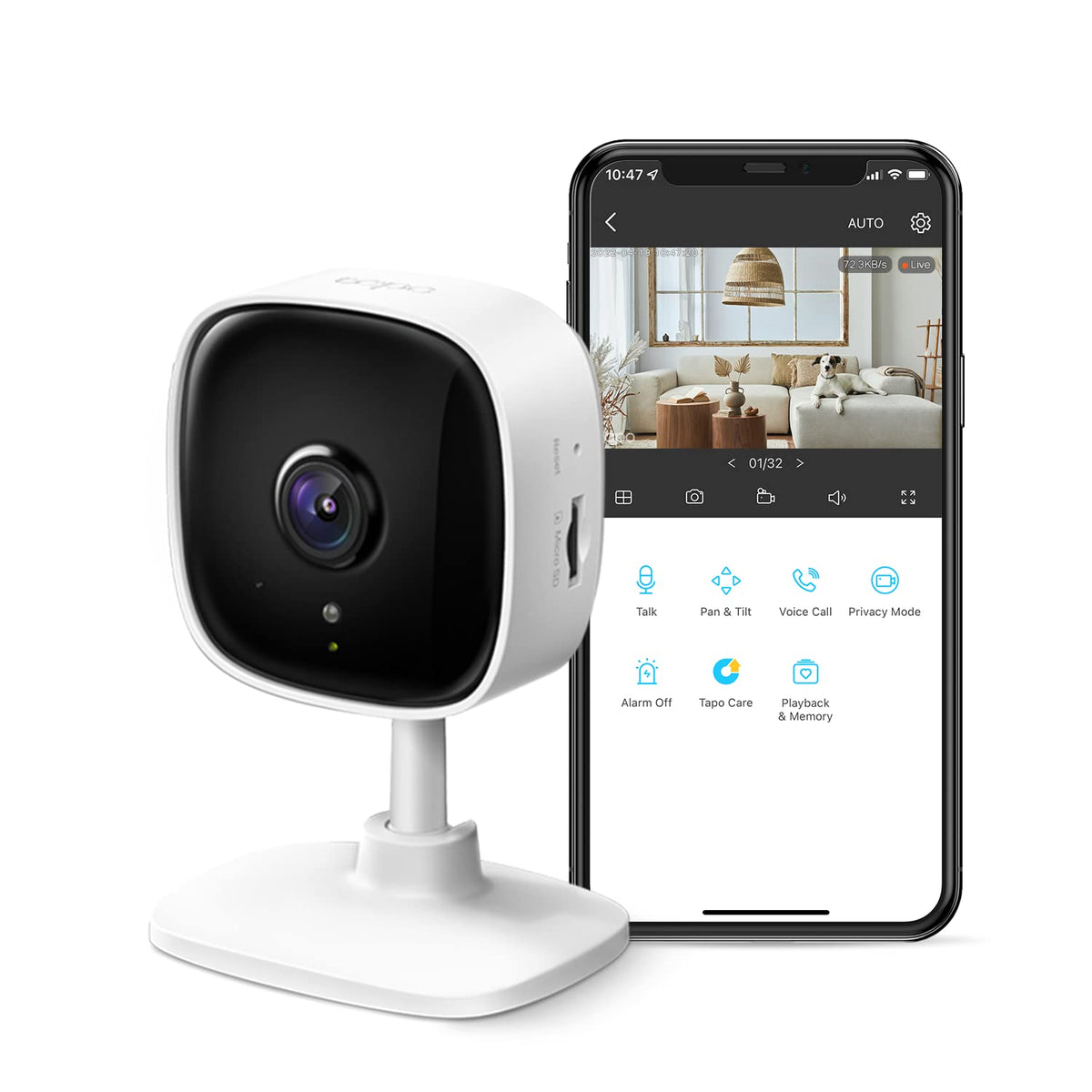 Tapo 2K Wired Indoor Pet Camera with Smart Monitoring