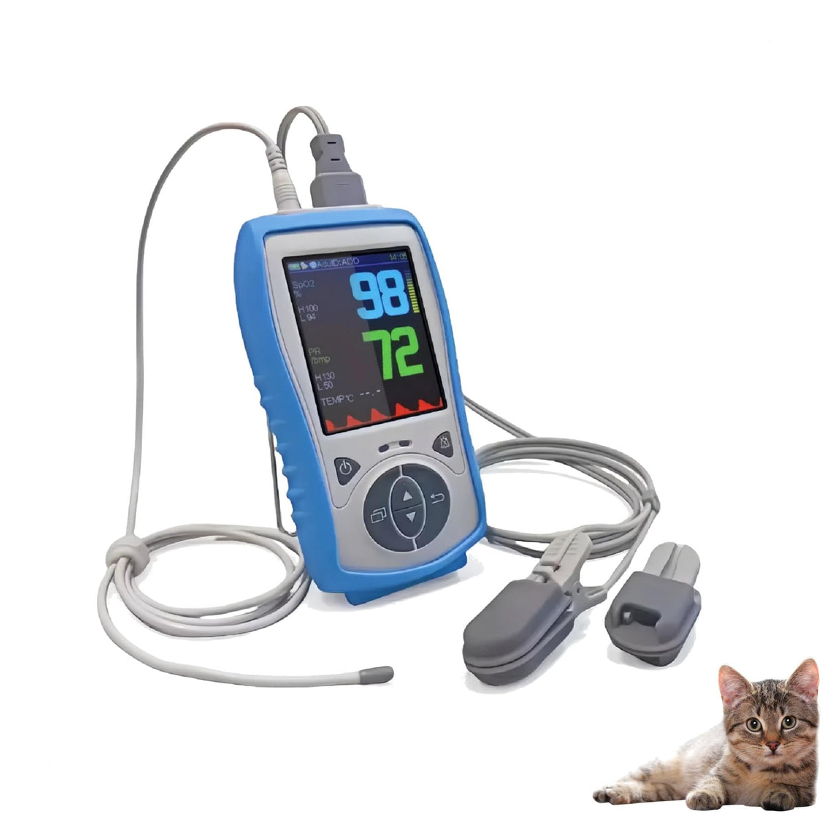 Plus Handheld Veterinary Pulse Oximeter with Temperature