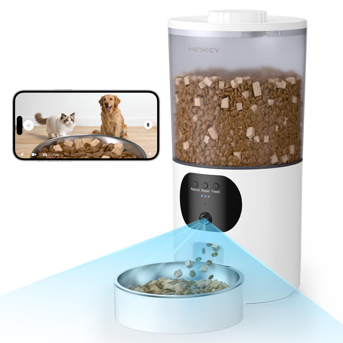 6.5L Smart Cat Feeder with 2K Camera & WiFi App Control