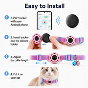 Android GPS Cat Tracker Collar with Google Find Hub