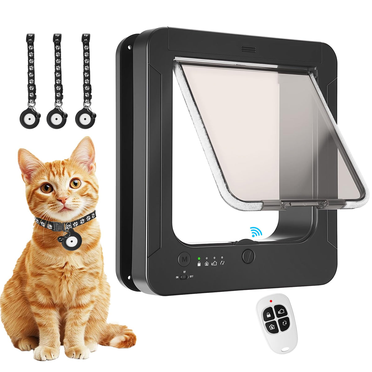 Smart RFID Cat Door with Collar-Activated Access Control