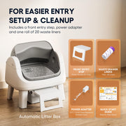 Wozhio Automatic Self-Cleaning Litter Box for Cats