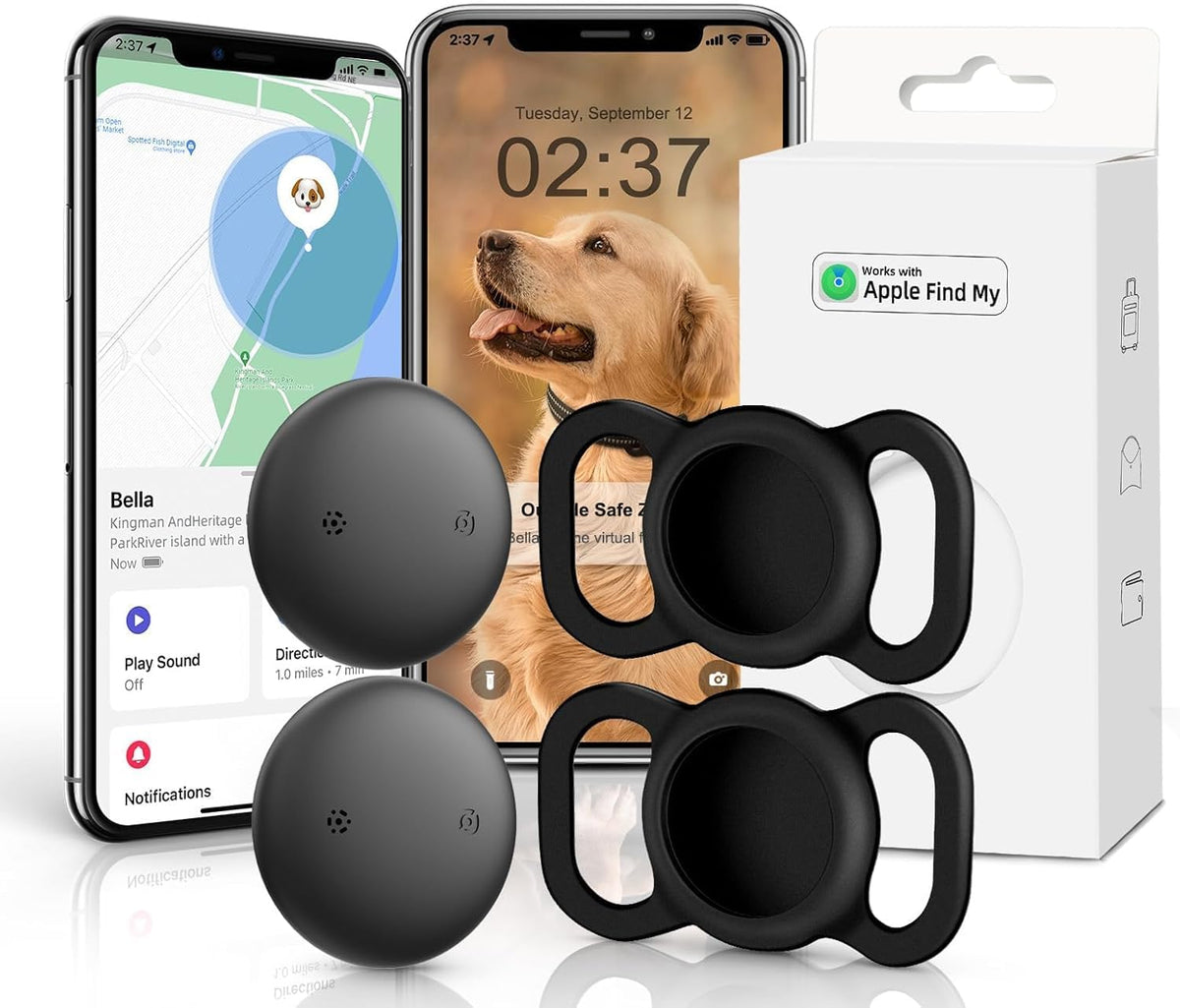 GPS Dog Tracker Collar with Activity Monitoring, No Monthly Fee