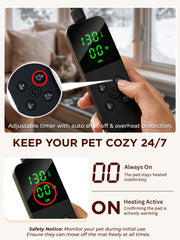 furrybaby Waterproof Pet Heating Pad with Anti-Bite Cord