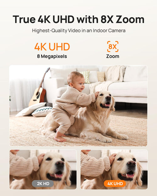 Anona 4K Indoor Pet Camera with Smart Home Monitoring