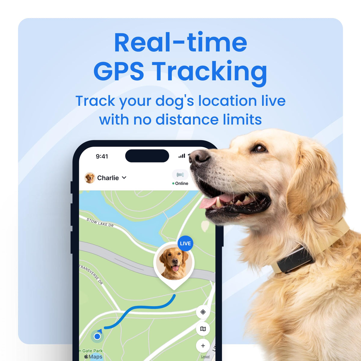 Tractive Smart GPS Dog Tracker with Vital Signs Monitoring