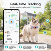 Android GPS Cat Tracker Collar with Google Find Hub