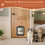 4-Way Locking Cat Door with Adjustable Access Control