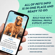 MYLUCKYTAG NFC & QR Pet ID Tag with Location Alerts