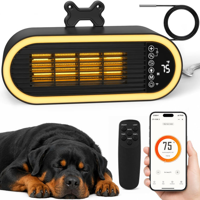 1300W WiFi Smart Dog House Heater with Thermostat