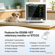 Portable 6-Parameter Veterinary Monitor for Dogs & Cats
