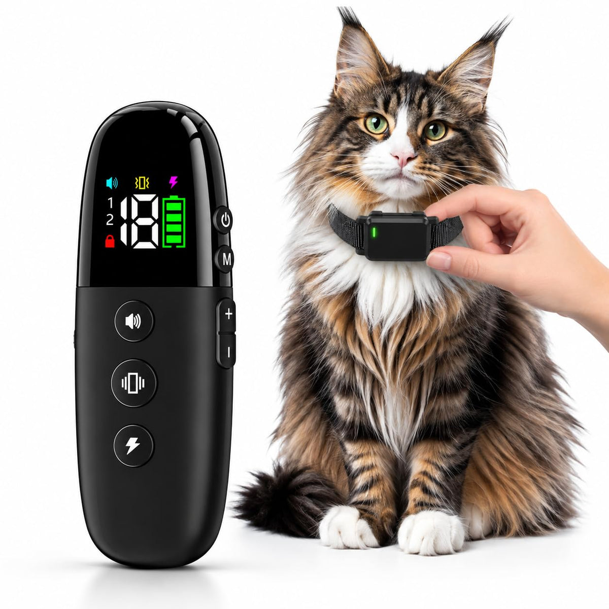 Waterproof Cat Training Collar with 3300FT Remote & 3 Modes