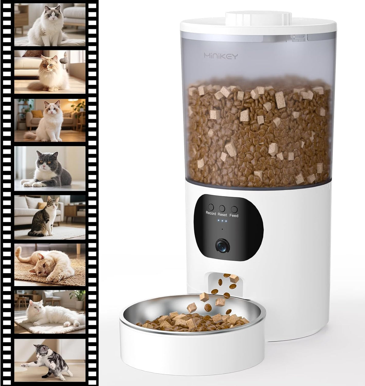 6.5L Smart Cat Feeder with 2K Camera & WiFi App Control