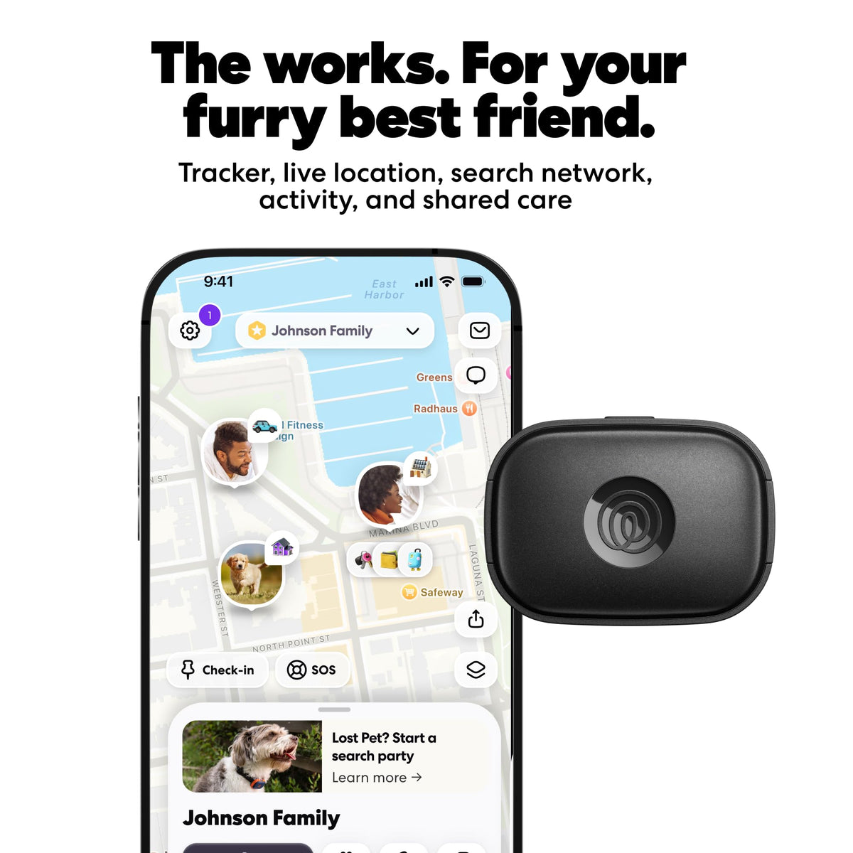 Life360 Pet GPS Tracker with Escape Alerts & 14-Day Battery