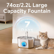 Ultra-Quiet Stainless Steel Cat Water Fountain for Indoor Use