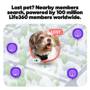Life360 Pet GPS Tracker with Escape Alerts & 14-Day Battery