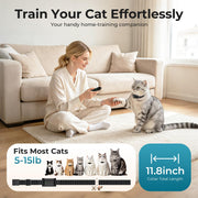 Waterproof Cat Training Collar with 3300FT Remote & 3 Modes
