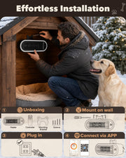 1300W WiFi Smart Dog House Heater with Thermostat
