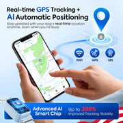 Smart GPS Dog Tracker with Virtual Fence & Health Monitoring