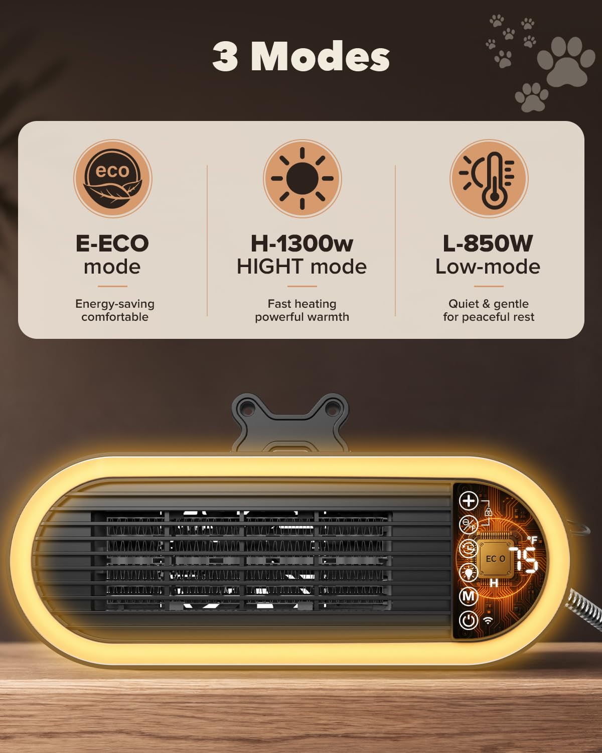1300W WiFi Smart Dog House Heater with Thermostat