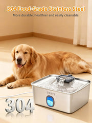 SIBAYS 4-Gallon Stainless Steel Dog Water Fountain