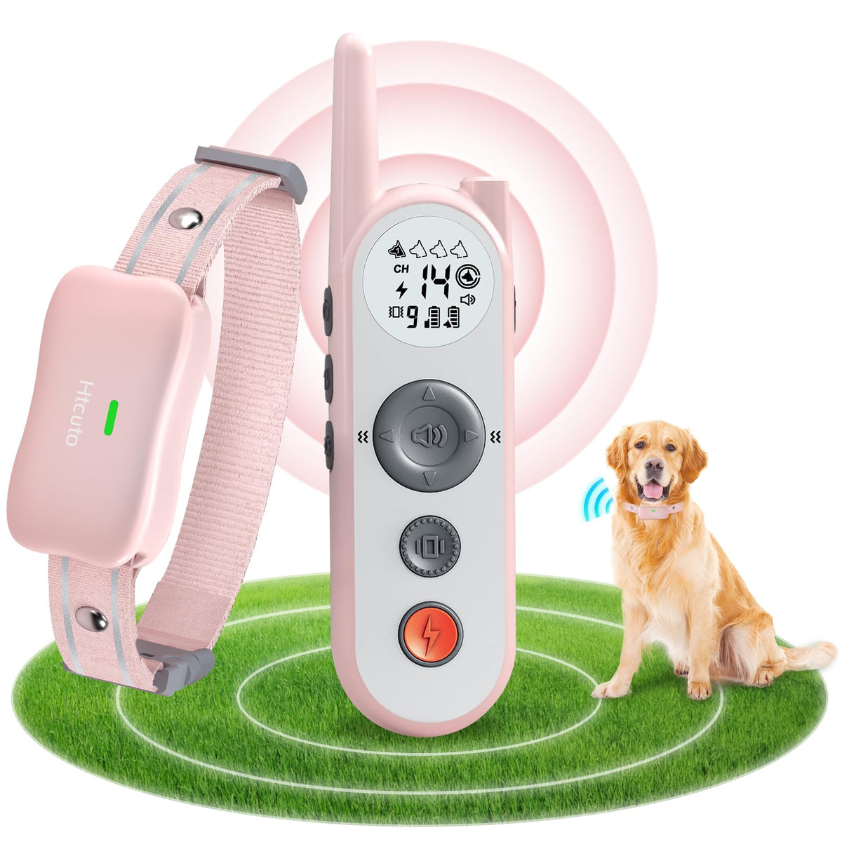 Htcuto Multi-Mode Wireless Dog Fence System for 2 Dogs