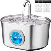 Ultra-Quiet Stainless Steel Cat Water Fountain for Indoor Use