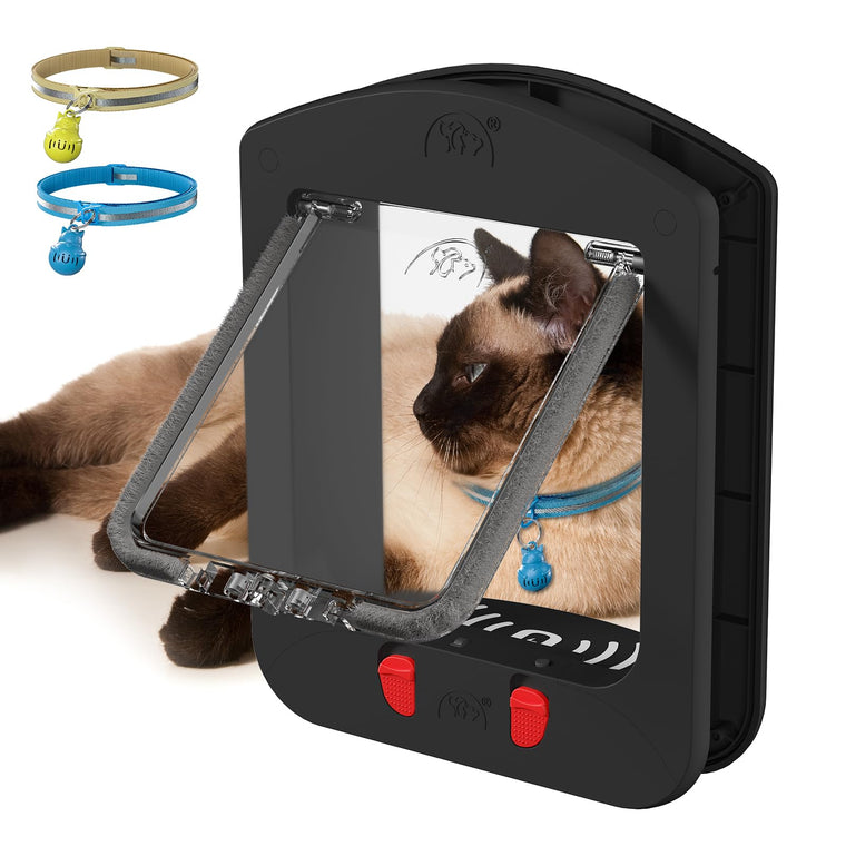 4-Way Locking Cat Door with Adjustable Access Control