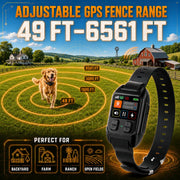 RPZ GPS Wireless Dog Fence System with Adjustable Boundary