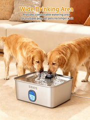 SIBAYS 4-Gallon Stainless Steel Dog Water Fountain