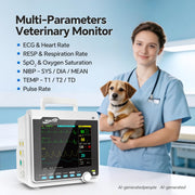 Portable 6-Parameter Veterinary Monitor for Dogs & Cats